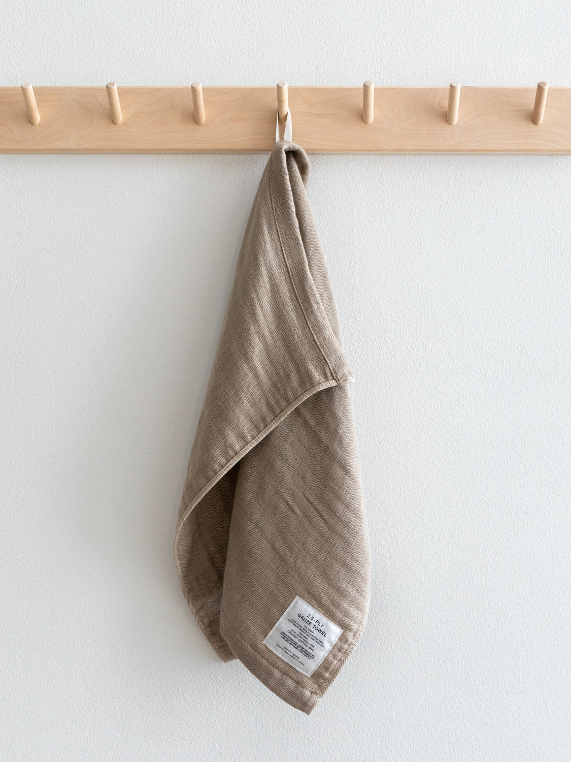 2.5-Ply Gauze Kitchen Towel, Beige | MORIHATA