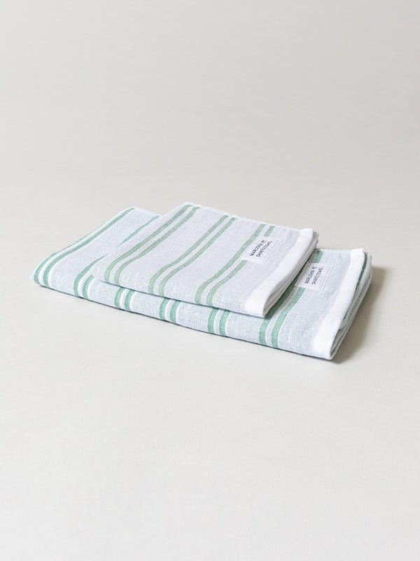 Shima Stripe Towel - A, Forest