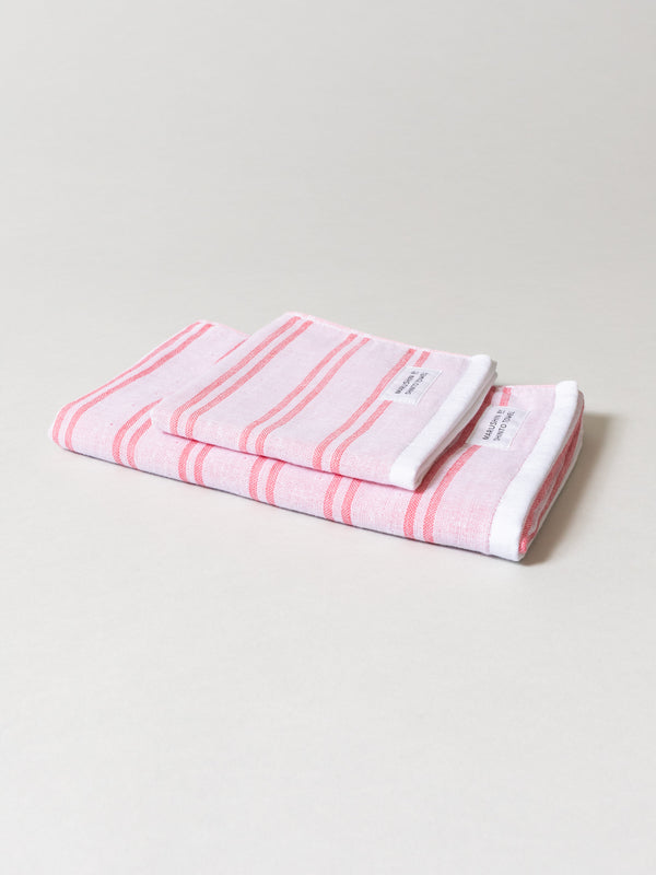 Shima Stripe Towel - A, Red