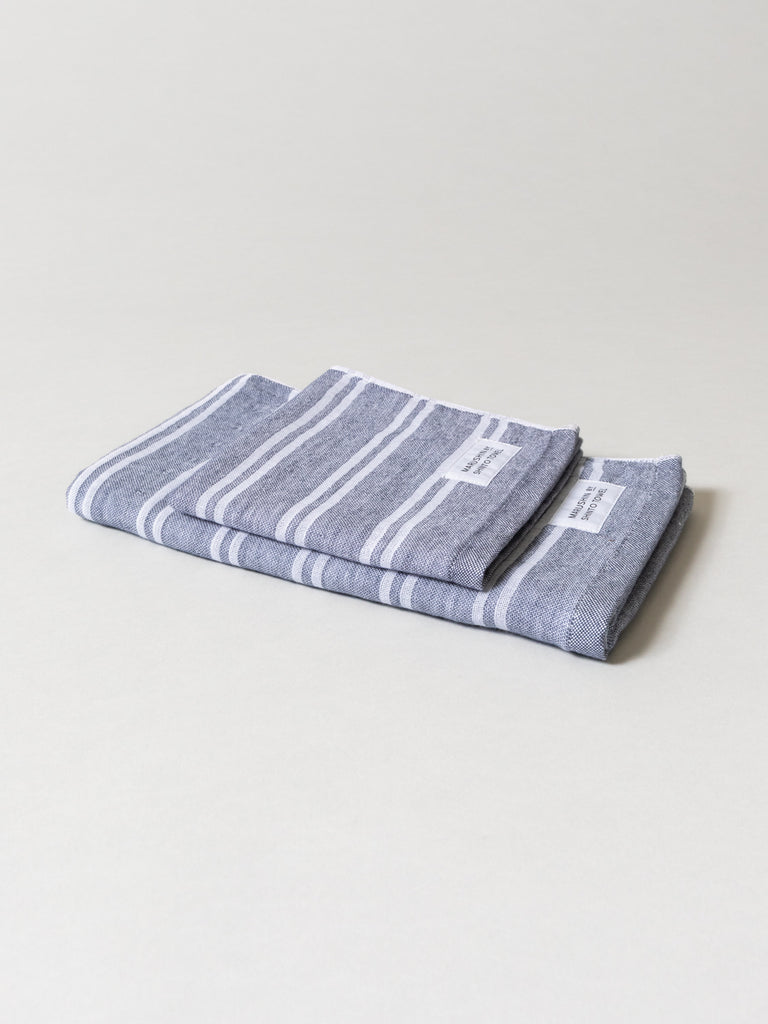 Shima Stripe Towel - B, Shadow