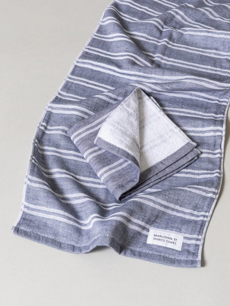Shima Stripe Towel - B, Shadow