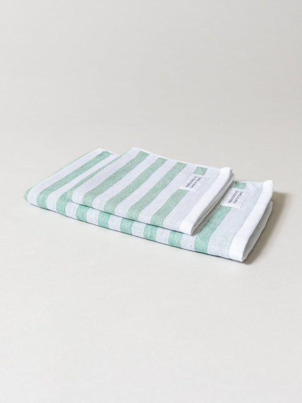 Shima Stripe Towel - C, Forest