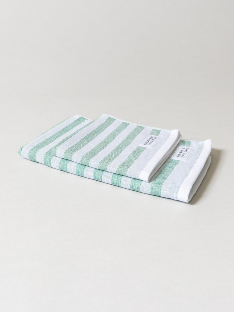 Shima Stripe Towel - C, Forest