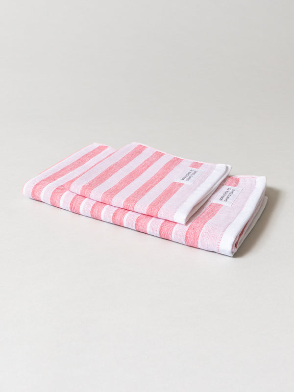 Shima Stripe Towel - C, Red
