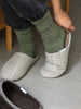 Shetland Wool Lined Home Shoes, Beige