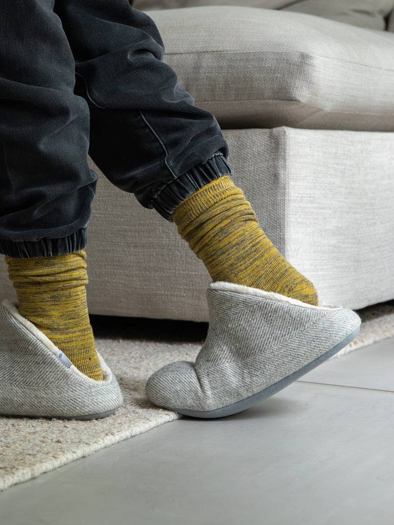 Shetland Wool Lined Room Bootie, Beige