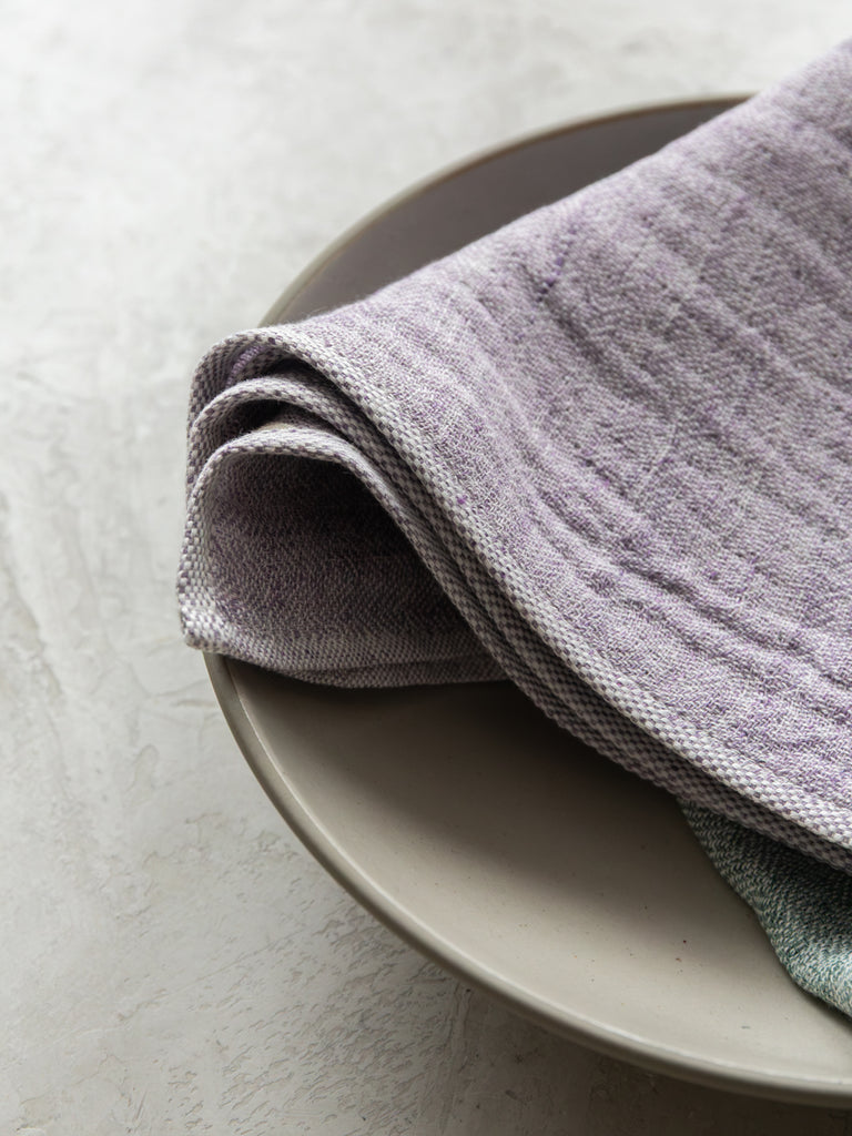 Cotton Linen Kitchen Towel, Purple