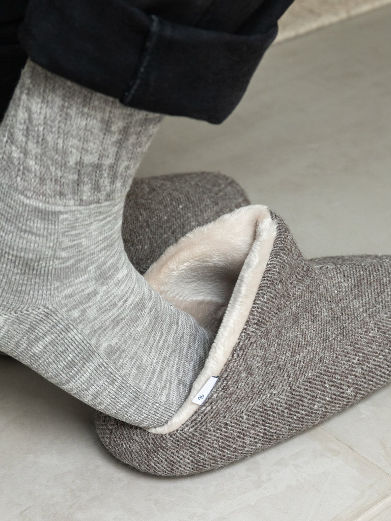Shetland Wool Lined Room Bootie, Brown