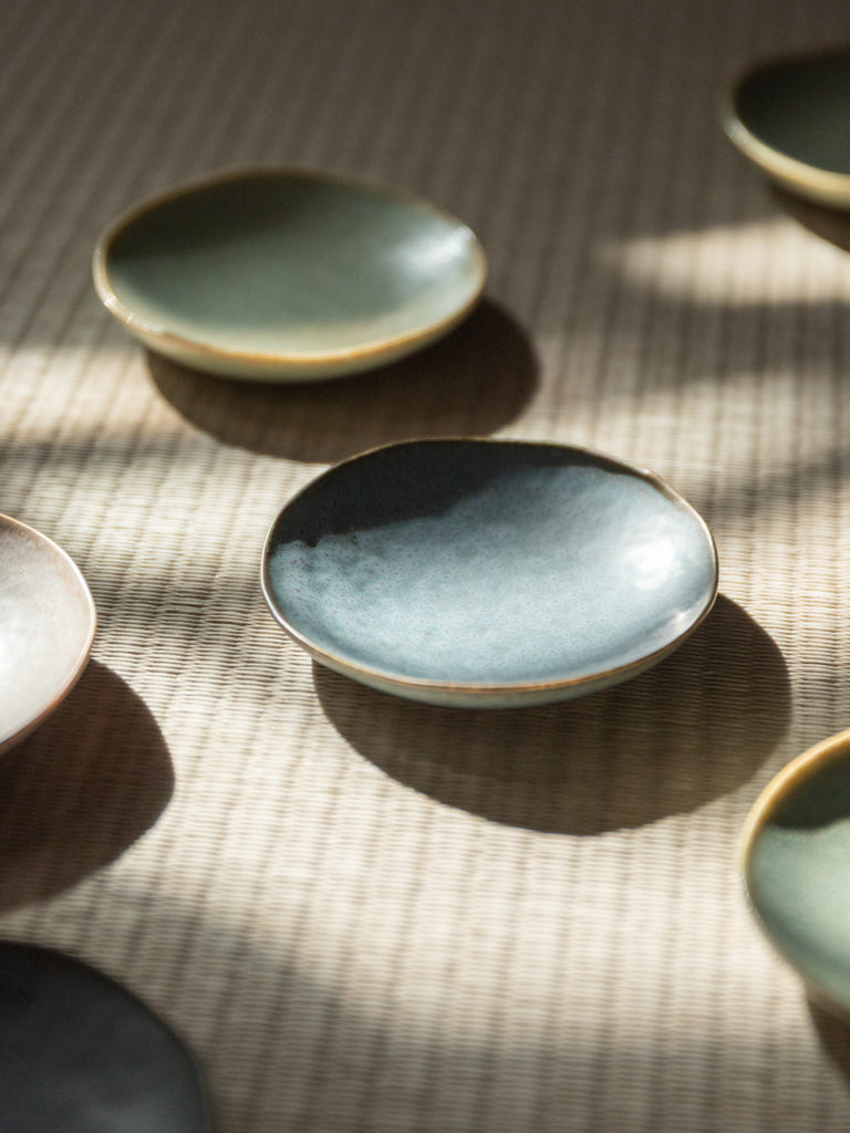 Porcelain Small Plate, Grey Blue