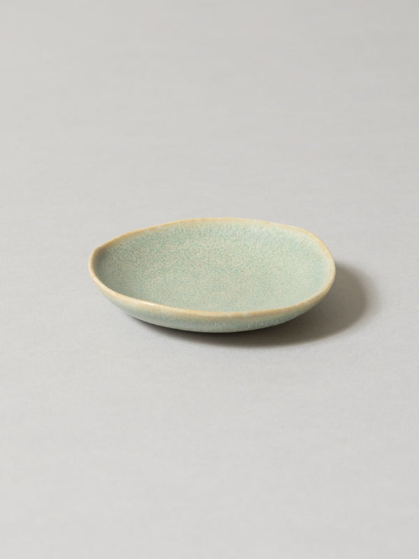Porcelain Small Plate, Silver Green