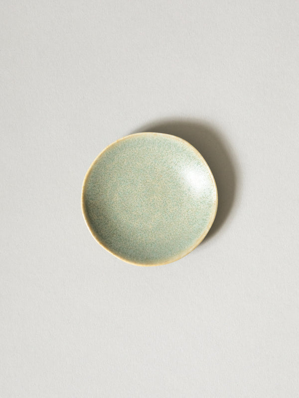 Porcelain Small Plate, Silver Green