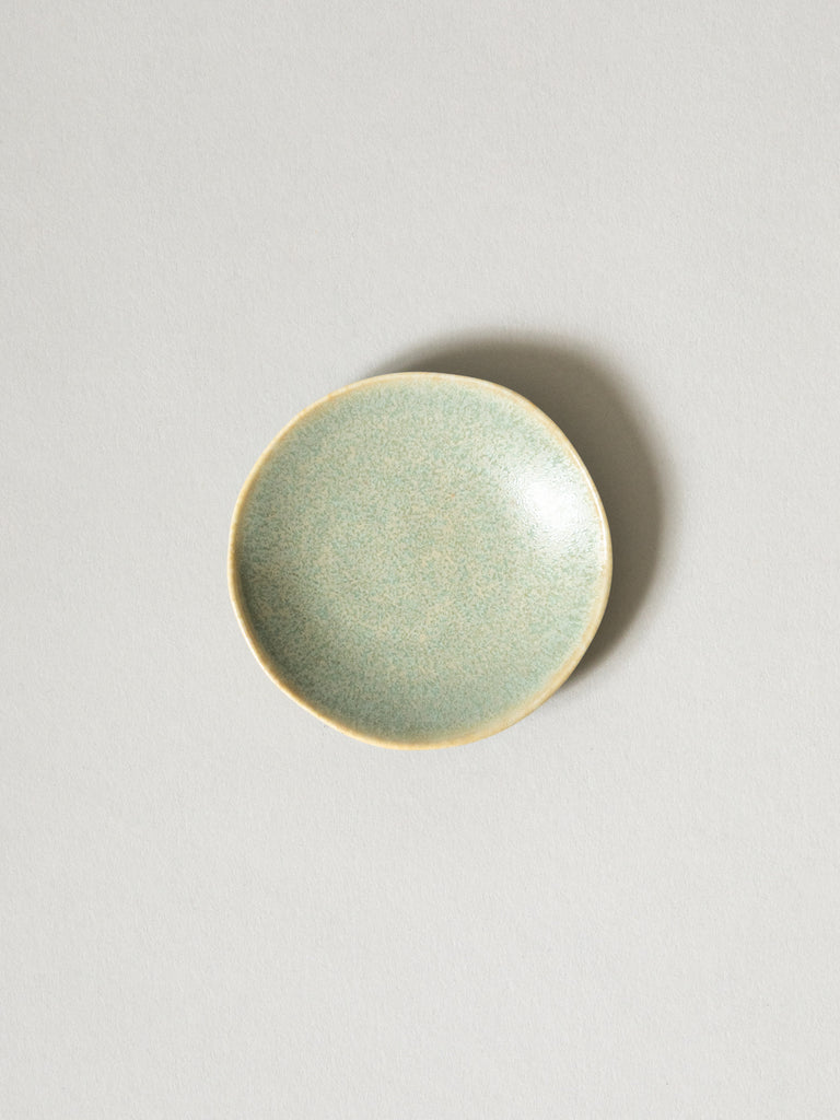 Porcelain Small Plate, Silver Green