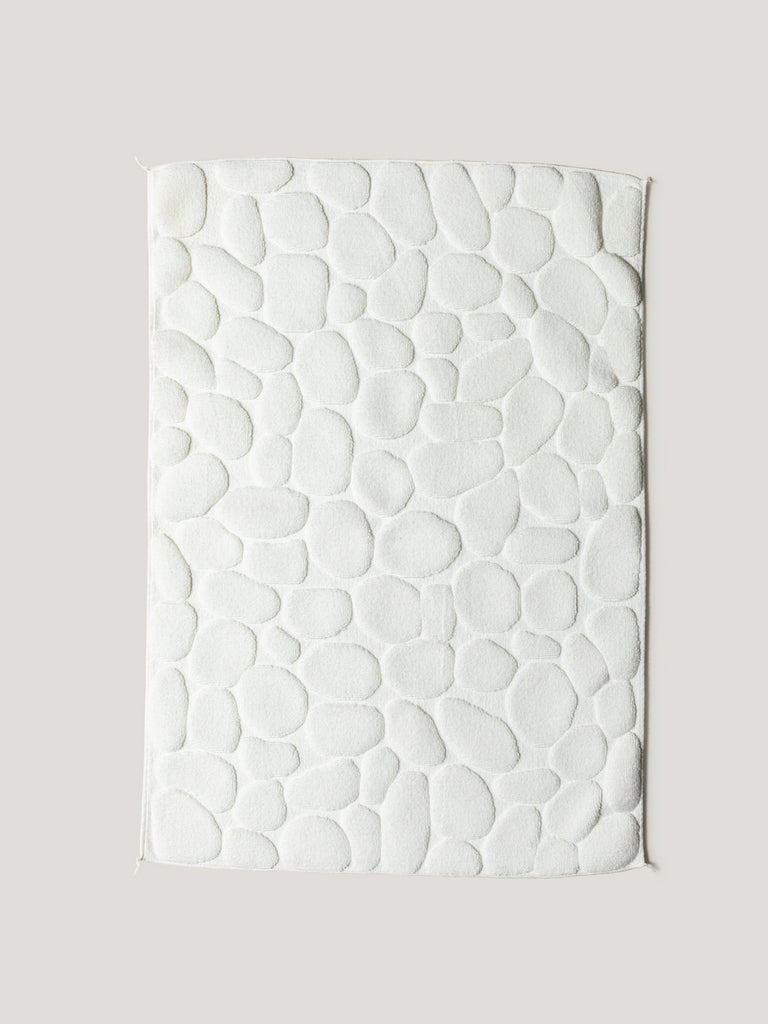 Ishikoro Pebble Bath Mat, White