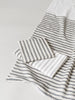 Linen Border Towel, Black