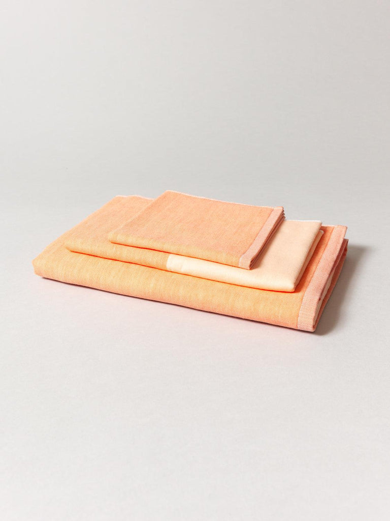 Two-Tone Chambray Towel, Orange 2
