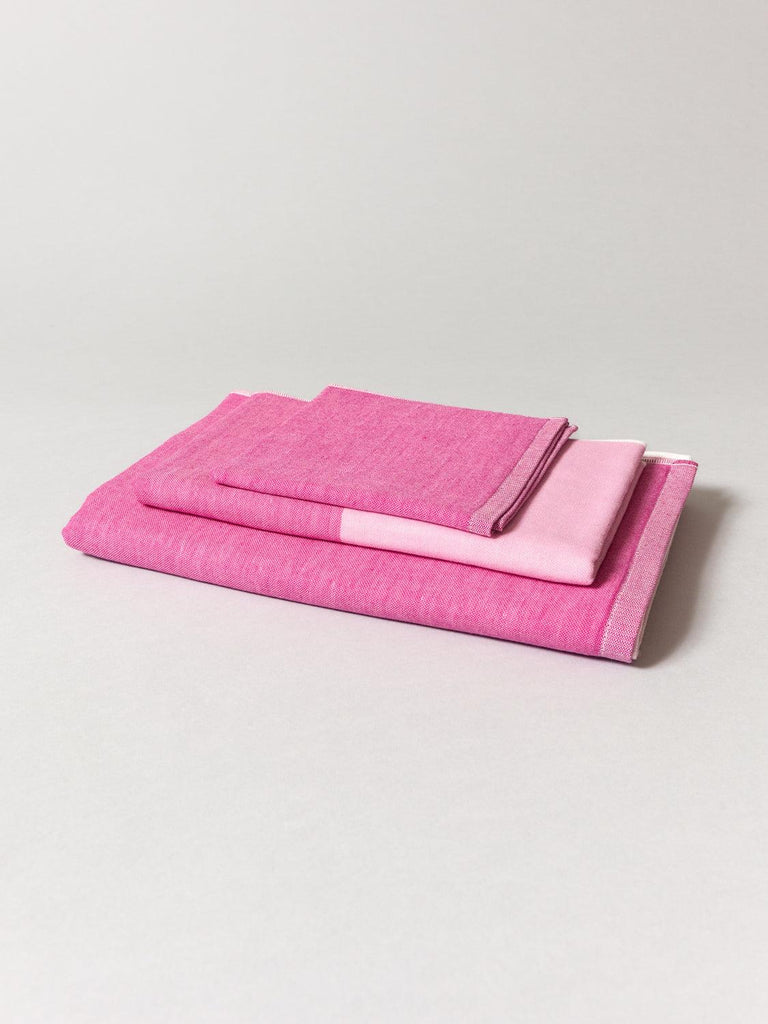 Two-Tone Chambray Towel, Pink 2