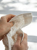 Lattice Linen Towel, Ivory