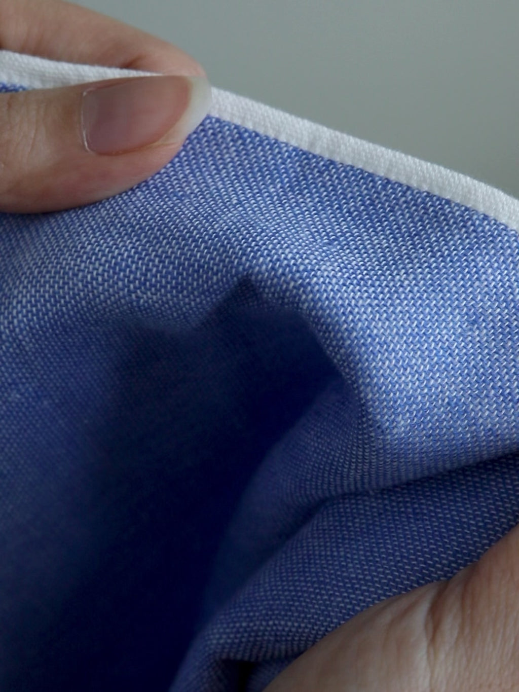 Two-Tone Chambray Towel, Blue 2