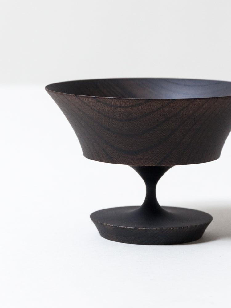Sinafu Small Stand Bowl - Hasori (Black)