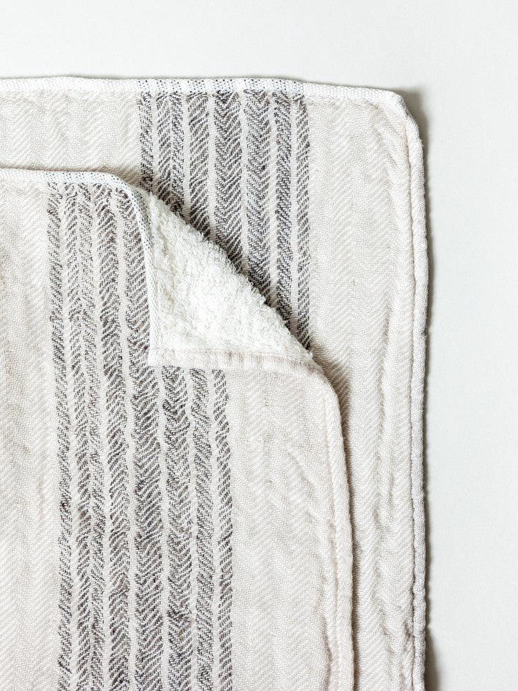 Flax Line Organics Towel, Brown-Beige - MORIHATA