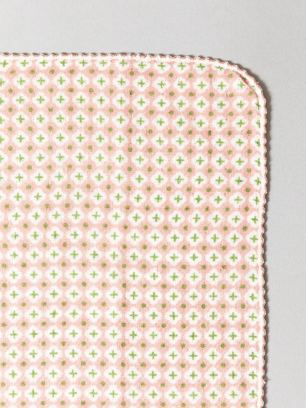 Haikara Little Handkerchief Pattern, Cross Pink