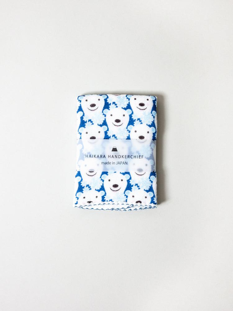 Haikara Little Handkerchief Polar Bear, Blue