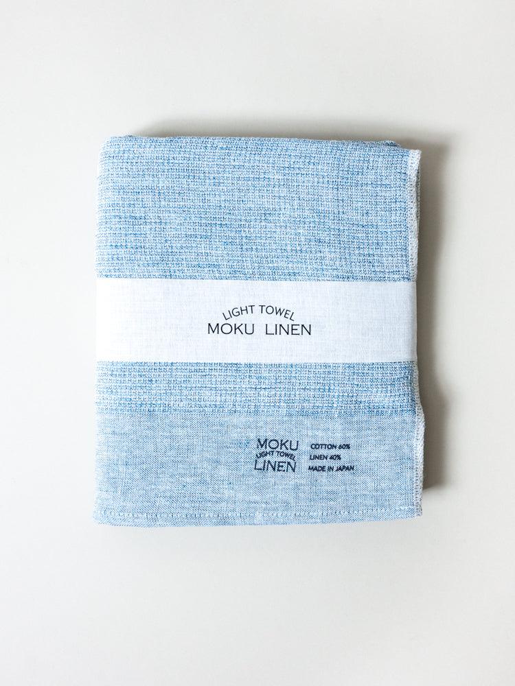 Moku Linen Towel, Blue