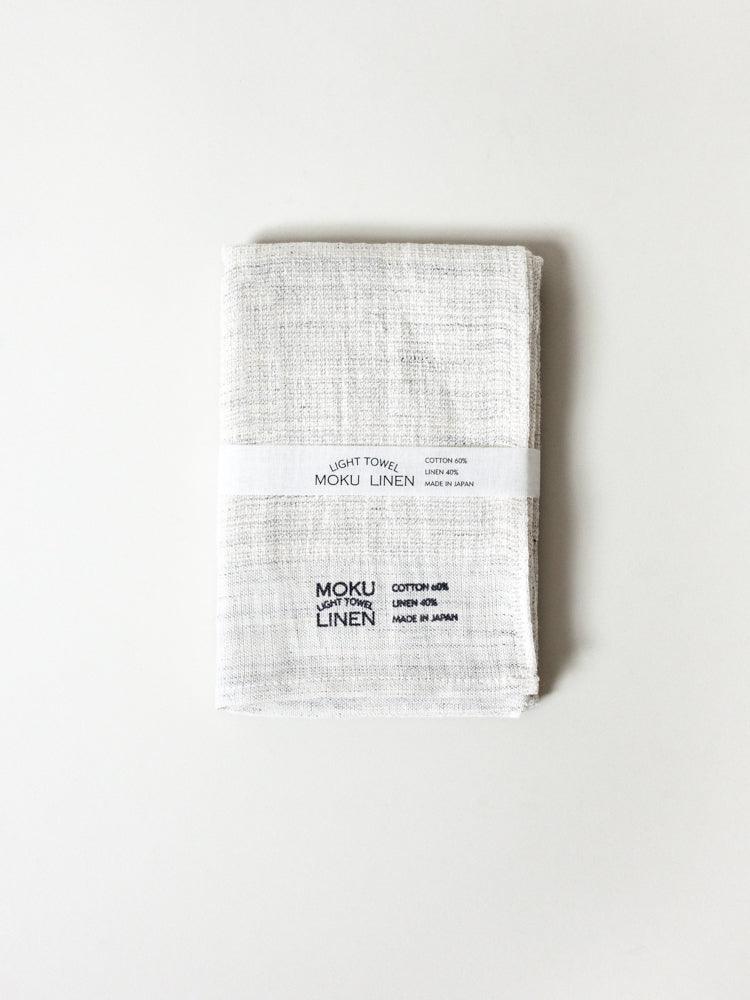 Moku Linen Towel, Light Grey