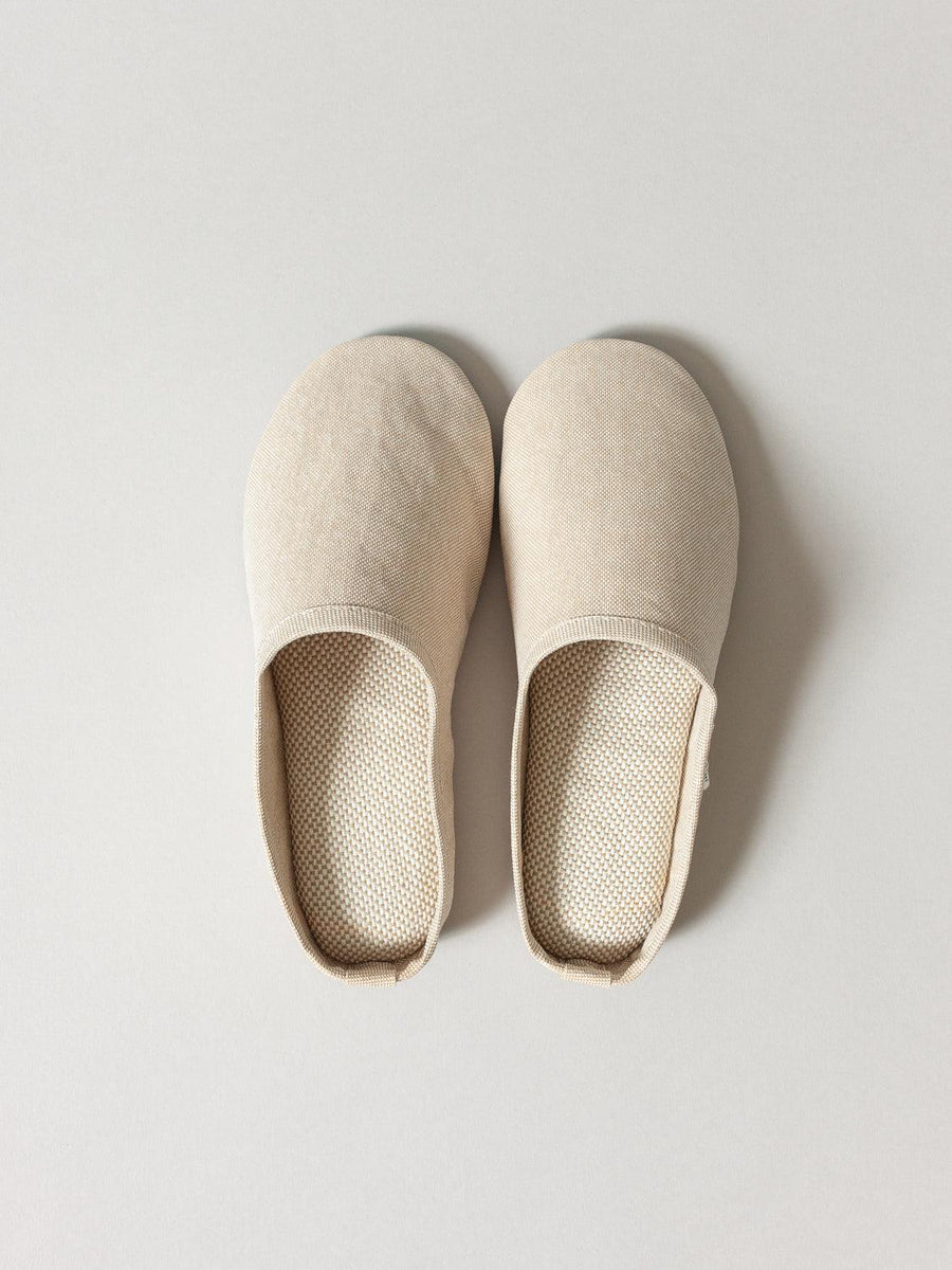 Sasawashi Japanese Room Shoes, Beige | MORIHATA