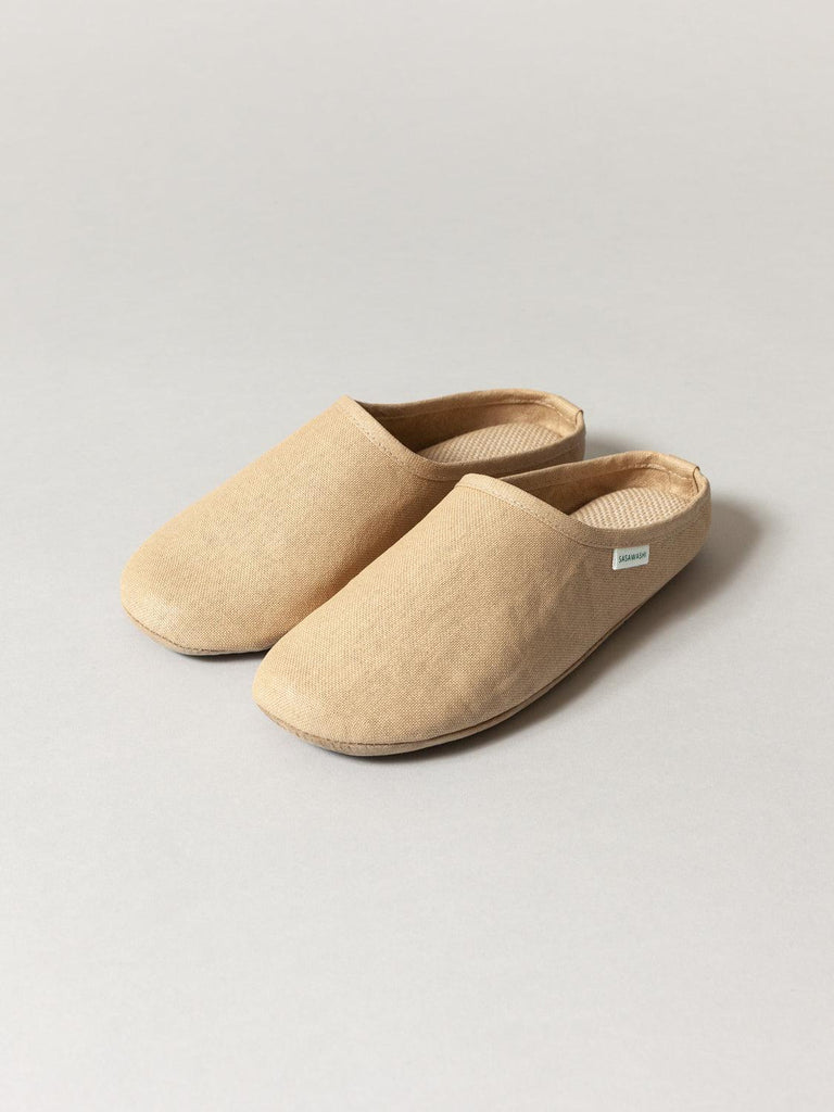 Sasawashi Japanese Room Shoes, Camel