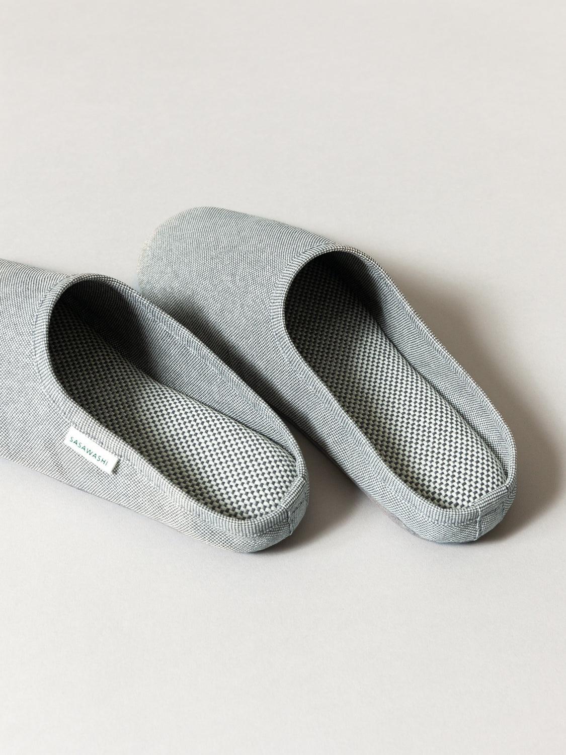 Sasawashi Japanese Room Shoes, Grey MORIHATA
