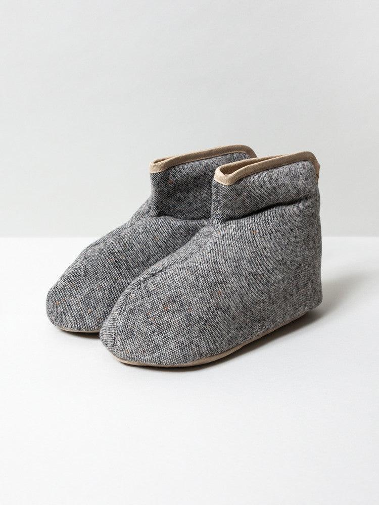 Sasawashi Wool Room Boots, Grey - MORIHATA